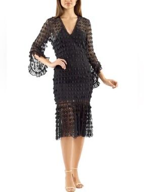 La Maison Talulah Mellifluous Midi Dress - Black. Size L. NEW